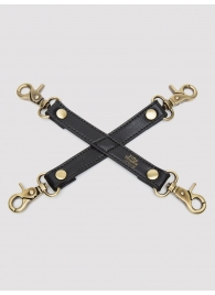 Черный фиксатор для манжет Bound to You Faux Leather Hogtie - Fifty Shades of Grey - купить с доставкой в Нижнем Тагиле