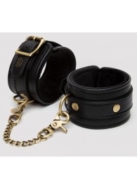 Черные оковы на ноги Bound to You Faux Leather Ankle Cuffs - Fifty Shades of Grey - купить с доставкой в Нижнем Тагиле