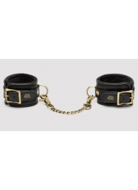 Черные наручники Bound to You Faux Leather Wrist Cuffs - Fifty Shades of Grey - купить с доставкой в Нижнем Тагиле