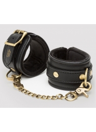 Черные наручники Bound to You Faux Leather Wrist Cuffs - Fifty Shades of Grey - купить с доставкой в Нижнем Тагиле
