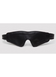 Черная плотная маска на глаза Bound to You Faux Leather Blindfold - Fifty Shades of Grey - купить с доставкой в Нижнем Тагиле