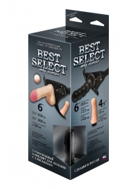 Черный пояс для женщин BEST SELECT с 3 насадками - LOVETOY (А-Полимер) - купить с доставкой в Нижнем Тагиле
