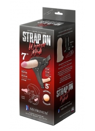Реалистичный страпон Woman Midi с вагинальной пробкой - 19 см. - LOVETOY (А-Полимер) - купить с доставкой в Нижнем Тагиле