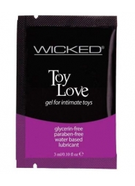 Лубрикант на водной основе для использования с игрушками WICKED Toy Love - 3 мл. - Wicked - купить с доставкой в Нижнем Тагиле