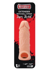 Телесная насадка EXTENDER WITH BALL STRAP 5.5 - 14 см. - Dream Toys - в Нижнем Тагиле купить с доставкой