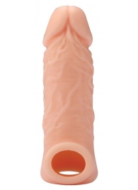 Телесная насадка EXTENDER WITH BALL STRAP 5.5 - 14 см. - Dream Toys - в Нижнем Тагиле купить с доставкой