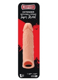 Телесная насадка EXTENDER WITH BALL STRAP 6.5 - 17 см. - Dream Toys - в Нижнем Тагиле купить с доставкой