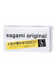 Презервативы Sagami Original 0.02 L-size увеличенного размера - 10 шт. - Sagami - купить с доставкой в Нижнем Тагиле