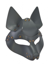 Серая маска Wolf с клепками - Sitabella - купить с доставкой в Нижнем Тагиле