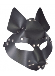 Черная маска Wolf с шипами - Sitabella - купить с доставкой в Нижнем Тагиле