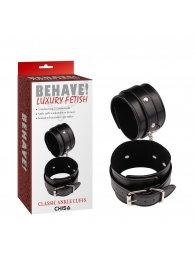Черные оковы Classic Ankle Cuffs - Chisa - купить с доставкой в Нижнем Тагиле