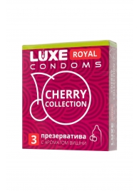 Презервативы с ароматом вишни LUXE Royal Cherry Collection - 3 шт. - Luxe - купить с доставкой в Нижнем Тагиле