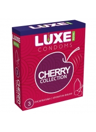 Презервативы с ароматом вишни LUXE Royal Cherry Collection - 3 шт. - Luxe - купить с доставкой в Нижнем Тагиле
