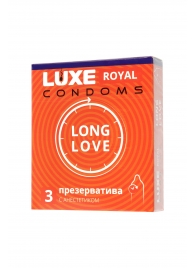 Презервативы с продлевающим эффектом LUXE Royal Long Love - 3 шт. - Luxe - купить с доставкой в Нижнем Тагиле