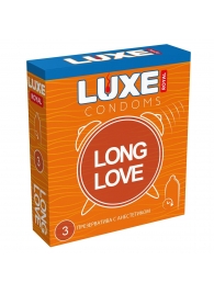 Презервативы с продлевающим эффектом LUXE Royal Long Love - 3 шт. - Luxe - купить с доставкой в Нижнем Тагиле