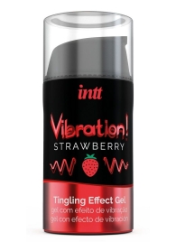 Жидкий интимный гель с эффектом вибрации Vibration! Strawberry - 15 мл. - INTT - купить с доставкой в Нижнем Тагиле