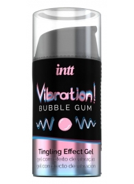 Жидкий интимный гель с эффектом вибрации Vibration! Bubble Gum - 15 мл. - INTT - купить с доставкой в Нижнем Тагиле