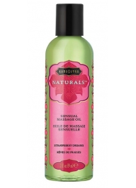 Массажное масло Naturals Strawberry Dreams с ароматом клубники - 59 мл. - Kama Sutra - купить с доставкой в Нижнем Тагиле