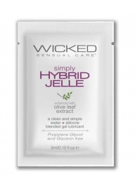 Гель-лубрикант на водно-силиконовой основе Simply Hybrid Jelle - 3 мл. - Wicked - купить с доставкой в Нижнем Тагиле