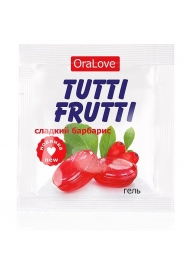 Гель-смазка Tutti-frutti со вкусом барбариса - 4 гр. - Биоритм - купить с доставкой в Нижнем Тагиле