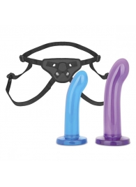Страпон унисекс Beginners Strap-On с 2 насадками - 15 и 13 см. - Lux Fetish - купить с доставкой в Нижнем Тагиле