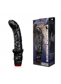 Черный вибромассажер простаты 6  Premium Prostate Massager - BlueLine - в Нижнем Тагиле купить с доставкой