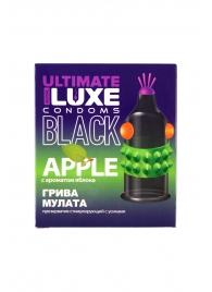 Черный стимулирующий презерватив  Грива мулата  с ароматом яблока - 1 шт. - Luxe - купить с доставкой в Нижнем Тагиле