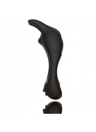 Черное эрекционное кольцо с двумя моторами Zeus Dual Vibe Cock Ring - FeelzToys - в Нижнем Тагиле купить с доставкой