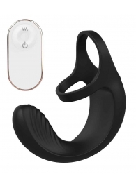 Черный анальный стимулятор с эрекционными кольцами Remote Couple Teaser - Dream Toys - в Нижнем Тагиле купить с доставкой