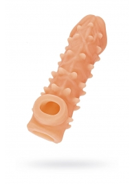 Телесная закрытая насадка с пупырышками Cock Sleeve Size M - 15,6 см. - KOKOS - в Нижнем Тагиле купить с доставкой