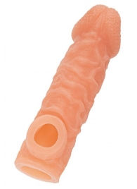 Телесная закрытая насадка с шершавой головкой Cock Sleeve Size L - 17,6 см. - KOKOS - в Нижнем Тагиле купить с доставкой