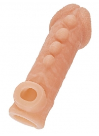 Телесная закрытая насадка с шишечками Cock Sleeve Size M - 15,6 см. - KOKOS - в Нижнем Тагиле купить с доставкой