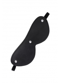 Черная кожаная маска Anonymo с мягким подкладом - ToyFa - купить с доставкой в Нижнем Тагиле