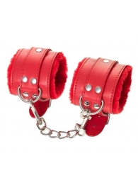 Красные наручники Anonymo из искусственной кожи - ToyFa - купить с доставкой в Нижнем Тагиле