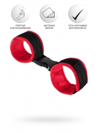 Красно-черные велюровые оковы Anonymo - ToyFa - купить с доставкой в Нижнем Тагиле