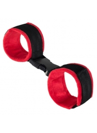 Красно-черные велюровые оковы Anonymo - ToyFa - купить с доставкой в Нижнем Тагиле