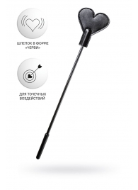 Черный стек со шлепком в форме сердца Anonymo - 35 см. - ToyFa - купить с доставкой в Нижнем Тагиле