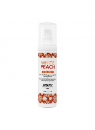 Разогревающее массажное масло Gourmet White Peach Organic с органическими ингредиентами - 50 мл. - Exsens - купить с доставкой в Нижнем Тагиле