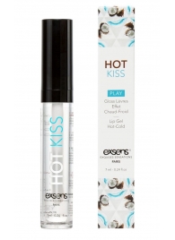 Блеск для губ Hot Kiss Coconut с ароматом кокоса - 7 мл. - Exsens - купить с доставкой в Нижнем Тагиле