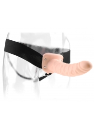 Полый страпон 8  Hollow Strap-On телесного цвета - 19 см. - Pipedream - купить с доставкой в Нижнем Тагиле