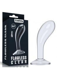 Прозрачный стимулятор простаты Flawless Clear Prostate Plug - 15 см. - Lovetoy - в Нижнем Тагиле купить с доставкой