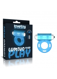 Голубое, светящееся в темноте эрекционное виброкольцо Lumino Play Vibrating Penis Ring - Lovetoy - в Нижнем Тагиле купить с доставкой
