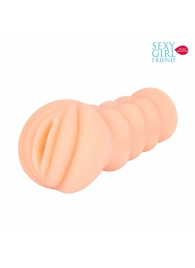 Телесный мастурбатор-вагина с комплектом эрекционных колец - Bior toys - в Нижнем Тагиле купить с доставкой