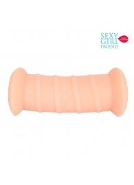 Телесный вибромастурбатор-вагина с комплектом эрекционных колец - Bior toys - в Нижнем Тагиле купить с доставкой