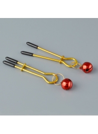 Золотистые зажимы с колокольчиками Gold - Sitabella - купить с доставкой в Нижнем Тагиле