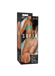 Мастурбатор-вагина цвета карамели Sofia с вибрацией - Blush Novelties - в Нижнем Тагиле купить с доставкой