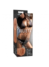 Мастурбатор-вагина цвета карамели Julieta с вибрацией - Blush Novelties - в Нижнем Тагиле купить с доставкой