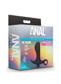 Черный анальный вибратор Silicone Vibrating Prostate Massager 01 - 10,8 см. - Blush Novelties - в Нижнем Тагиле купить с доставкой