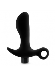 Черный анальный вибратор Silicone Vibrating Prostate Massager 01 - 10,8 см. - Blush Novelties - в Нижнем Тагиле купить с доставкой