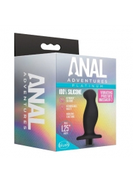 Черный анальный вибромассажёр Silicone Vibrating Prostate Massager 02 - 10,8 см. - Blush Novelties - в Нижнем Тагиле купить с доставкой